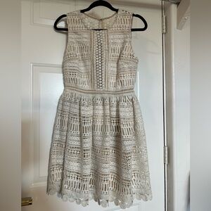 Elegant Cream Lace Dress